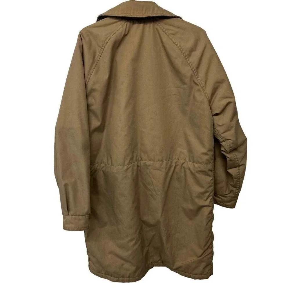 L.L. BEAN Wool Flannel Polyester Parka‎ Beige Made in USA Vintage M